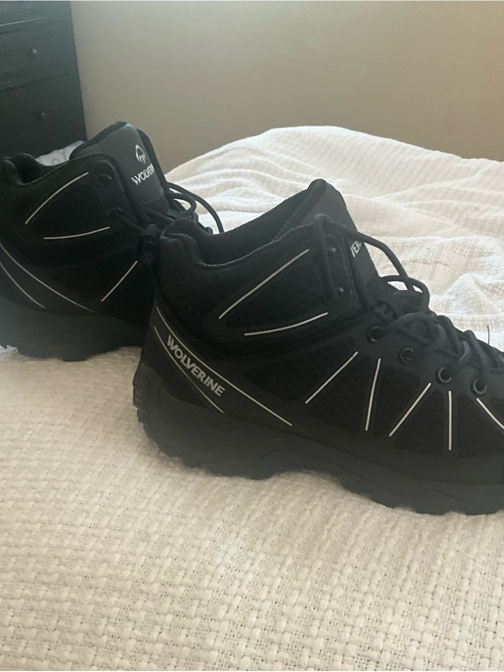 Wolverine Black Men’s Lace-Up Work/hiking Boots